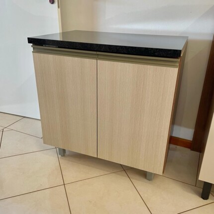 Balcao 80cm 2 Portas 100% MDF Luana com Tampo (2894-5192)