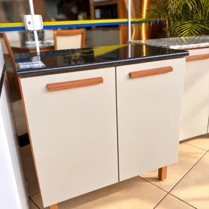 Balcao 80cm 2 Portas 100% MDF Freijo com Tampo (1369-281)
