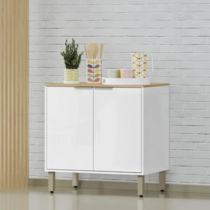 Balcao 80cm 2 Portas Branco com Tampo (6445)