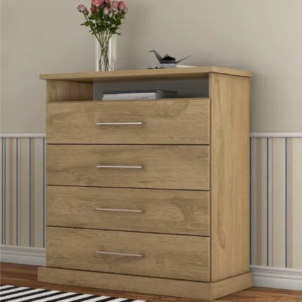 Comoda 4 Gavetas Londres 90cm MDF (112) - Imagem 3