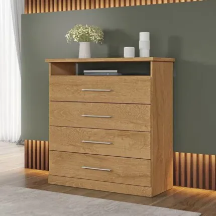 Comoda 4 Gavetas Londres 90cm MDF (112)