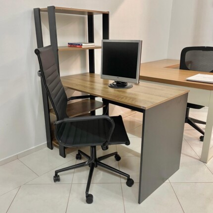 Mesa Escritório 1,20m Match com Estante acoplada (2790) - Imagem 1