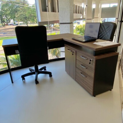 Mesa de Escritório Canto 1,50m x 1,95m FLEX Yaris (6100-4249) - Imagem 4