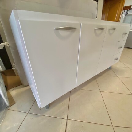 Balcao 1,58m 3 Portas 3 Gavetas com Pia de Inox (1730-3483) - Image 2