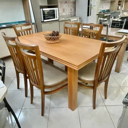 Mesa 1,55m Perola (2600) com 6 Cadeiras Larissa (4890) - Imagem 3