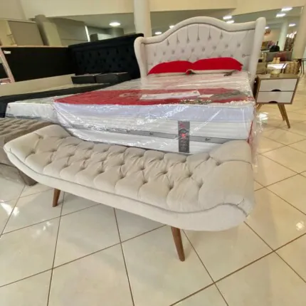 Cabeceira Queen 1,80m Monaco Linho Claro (687) - Imagem 3