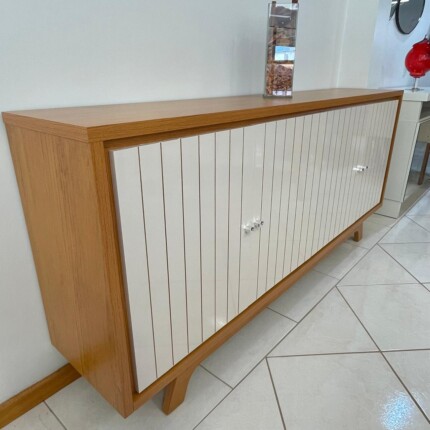 Balcao Buffet 1,80m Brise 4 Portas Cinamomo com Off (1231) - Imagem 1