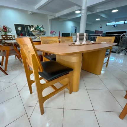 Mesa 1,80m Hannover (1517) com 06 Cadeiras Milano Robustas e Largas (1577) - Imagem 3