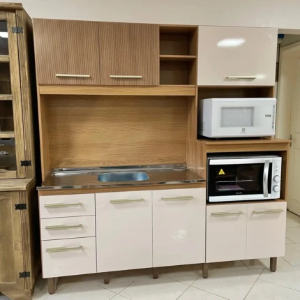 Cozinha 1,90m MDF Piata Ipe com Off White (4323)
