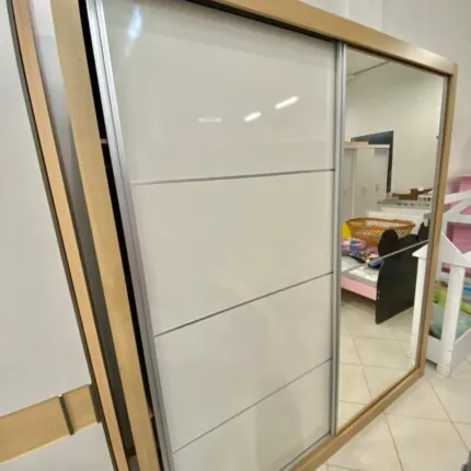 Roupeiro 2,06m 2 Portas Deslizantes Com Espelho Verona MDF (1556) - Imagem 3