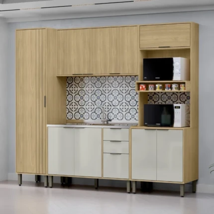 Cozinha 2,40m Gloria Carvalho com Off White (5889)