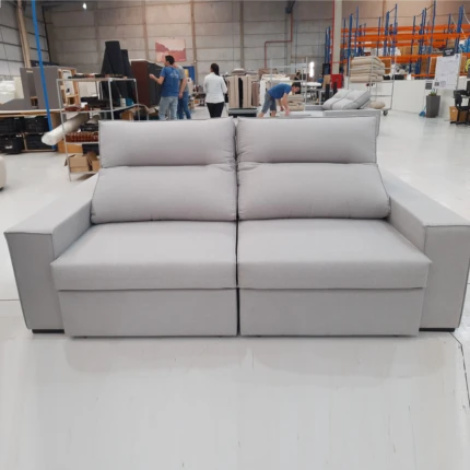 Sofa 2,44m Houston com Assento Mega Retrátil Cinza (2750) - Imagem 2