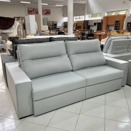 Sofa 2,44m Houston com Assento Mega Retrátil Cinza (2750) - Imagem 3