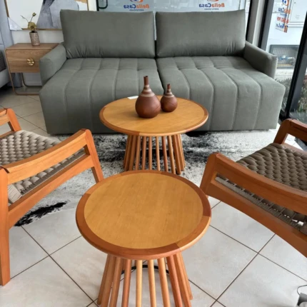 Sofa 2,50m vira Cama - Noronha- tecido Verde Pistache (8021) - Imagem 3