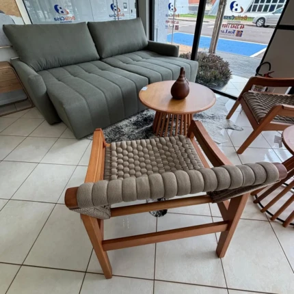 Sofa 2,50m vira Cama - Noronha- tecido Verde Pistache (8021) - Imagem 4