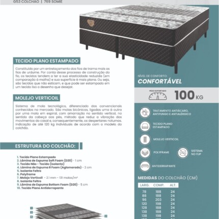 Cj. Box Casal 1,38m Soft - Macio - SHOW ROOM (6369) - Imagem 3