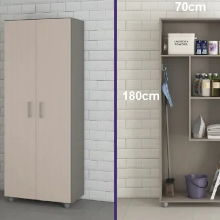 Armário Multiuso para Dispensa MDF Cinza (5663) - Imagem 3
