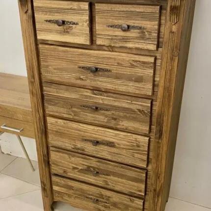Comoda 75cm 7 Gavetas Rústica em Madeira (1587) - Imagem 3