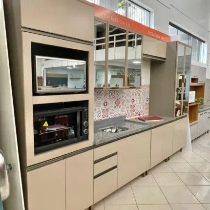 Cozinha 3,44m Modulada 100% MDF Connect com Vidro (5973) - Imagem 3