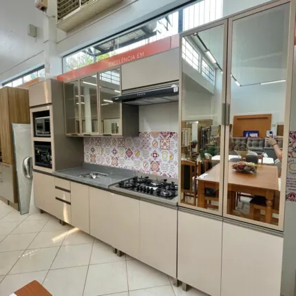 Cozinha 3,44m Modulada 100% MDF Connect com Vidro (5973) - Imagem 4