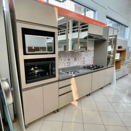 Cozinha 3,44m Modulada 100% MDF Connect com Vidro (5973) - Imagem 6
