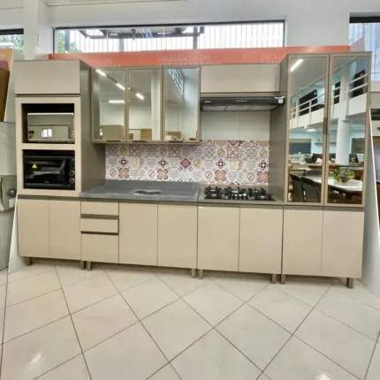 Cozinha 3,44m Modulada 100% MDF Connect com Vidro (5973) - Imagem 7