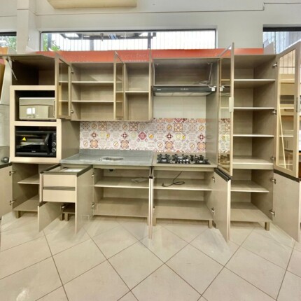 Cozinha 3,44m Modulada 100% MDF Connect com Vidro (5973) - Imagem 2