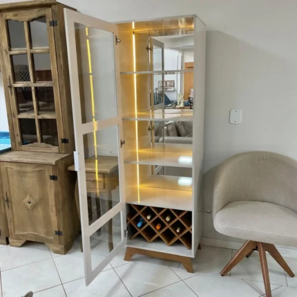 Cristaleira Mirage 60cm com Led (1201) - Imagem 3