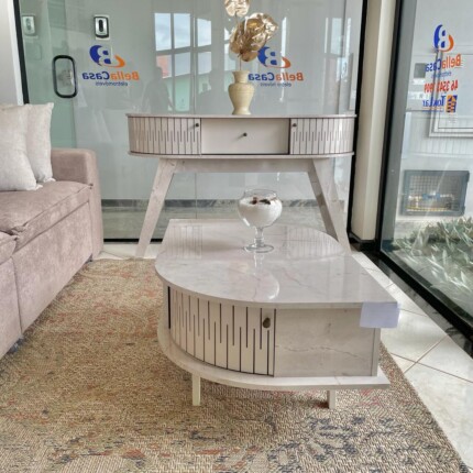 Aparador 1,36m Estoril Marmorizado Calacata (4939) - Imagem 5