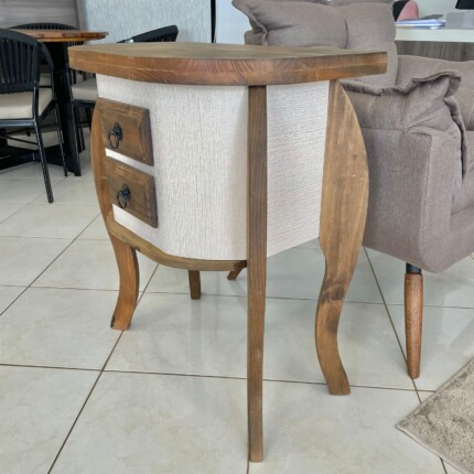 Aparador 65m Rustico Madeira Bombe com Papel de Parede (1450) - Imagem 2