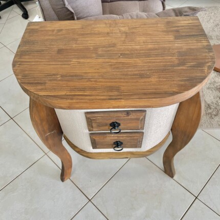 Aparador 65m Rustico Madeira Bombe com Papel de Parede (1450) - Imagem 3
