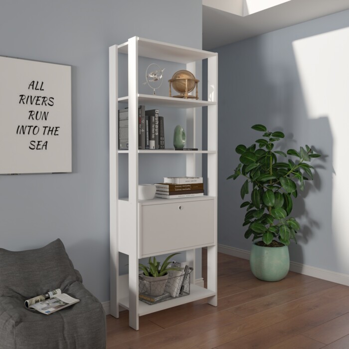 Artely - Estante Multiuso MATCH 63cm 1 Porta BRANCO (CD 3529) (1)