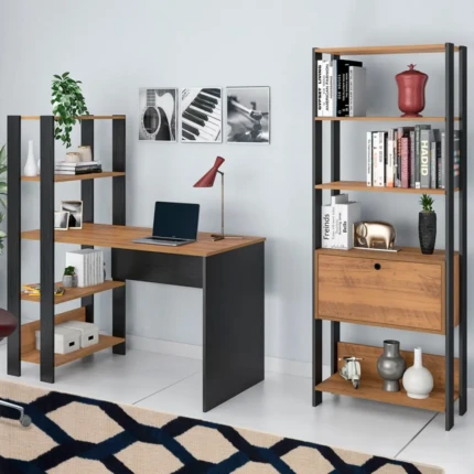 Estante Match 63cm Madeirado com Preto (1299) - Imagem 3