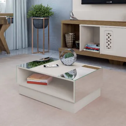 Mesa Centro 90cm Detroit com Espelho (4699)