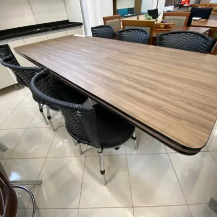 Mesa Extensível 1,60m a 2,00m (2012) com 06 Cadeiras Luxo (4801) - Imagem 3