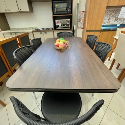 Mesa Extensível 1,60m a 2,00m (2012) com 06 Cadeiras Luxo (4801) - Imagem 4