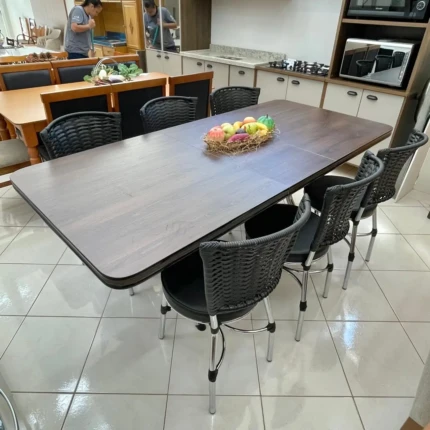 Mesa Extensível 1,60m a 2,00m (2012) com 06 Cadeiras Luxo (4801) - Imagem 6