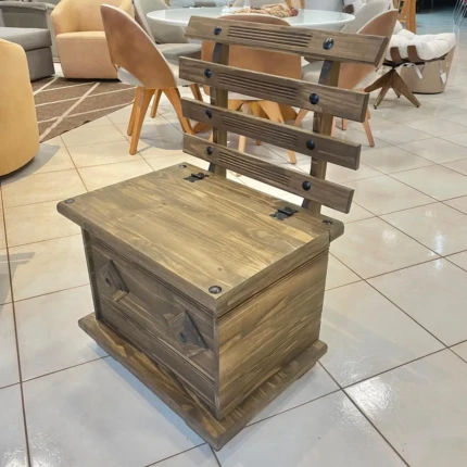 Caixa de Lenha Rústica em Madeira 60cm (4621)