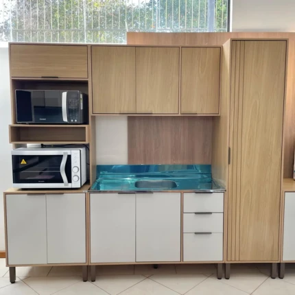 Cozinha 2,40m Gloria Carvalho com Off White (5889)