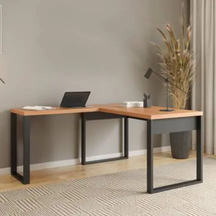 Mesa Escritório de Canto 1,35m x 1,58m MDF F22 Dalla Costa (3455)