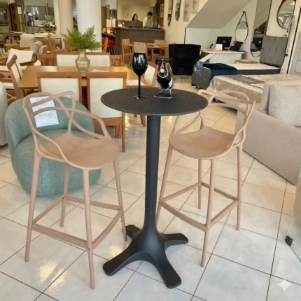 Kit Mesa Venice com 02 Banquetas Allegra Nude (6121-3867)