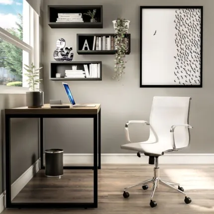 Mesa Escritório 1,50m F150 Pés de Aço (4618) - Imagem 3