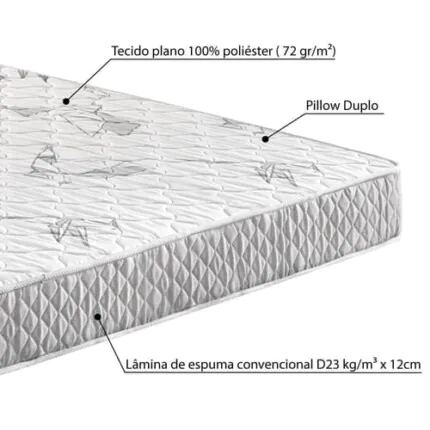 Casal - Colchão D-23 1,28m x 14cm (2445)