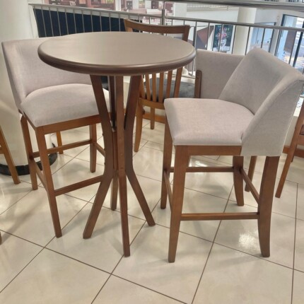 Kit Mesa Bistro Ingles com 2 Banquetas Ambient (945-3541) - Imagem 1