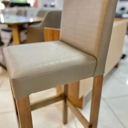 Banqueta em Madeira Eva Tecido Impermeável (6257) - Imagem 3