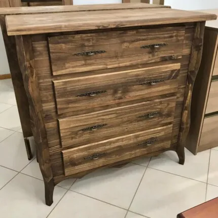 Comoda 4 Gavetas Rústica em Madeira (3404) - Imagem 2