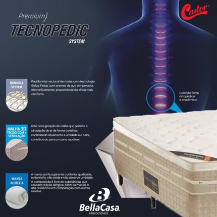 Cj. Box King 1,93m Castor Premium - Conforto Médio - Castor (2441) - Imagem 5