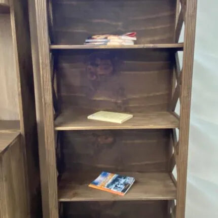 Armario Livreiro X Rústico em Madeira 75cm (2250) - Imagem 6