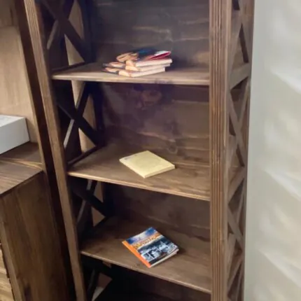 Armario Livreiro X Rústico em Madeira 75cm (2250) - Imagem 7