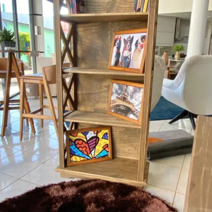 Armario Livreiro X Rústico em Madeira 75cm (2250) - Imagem 2